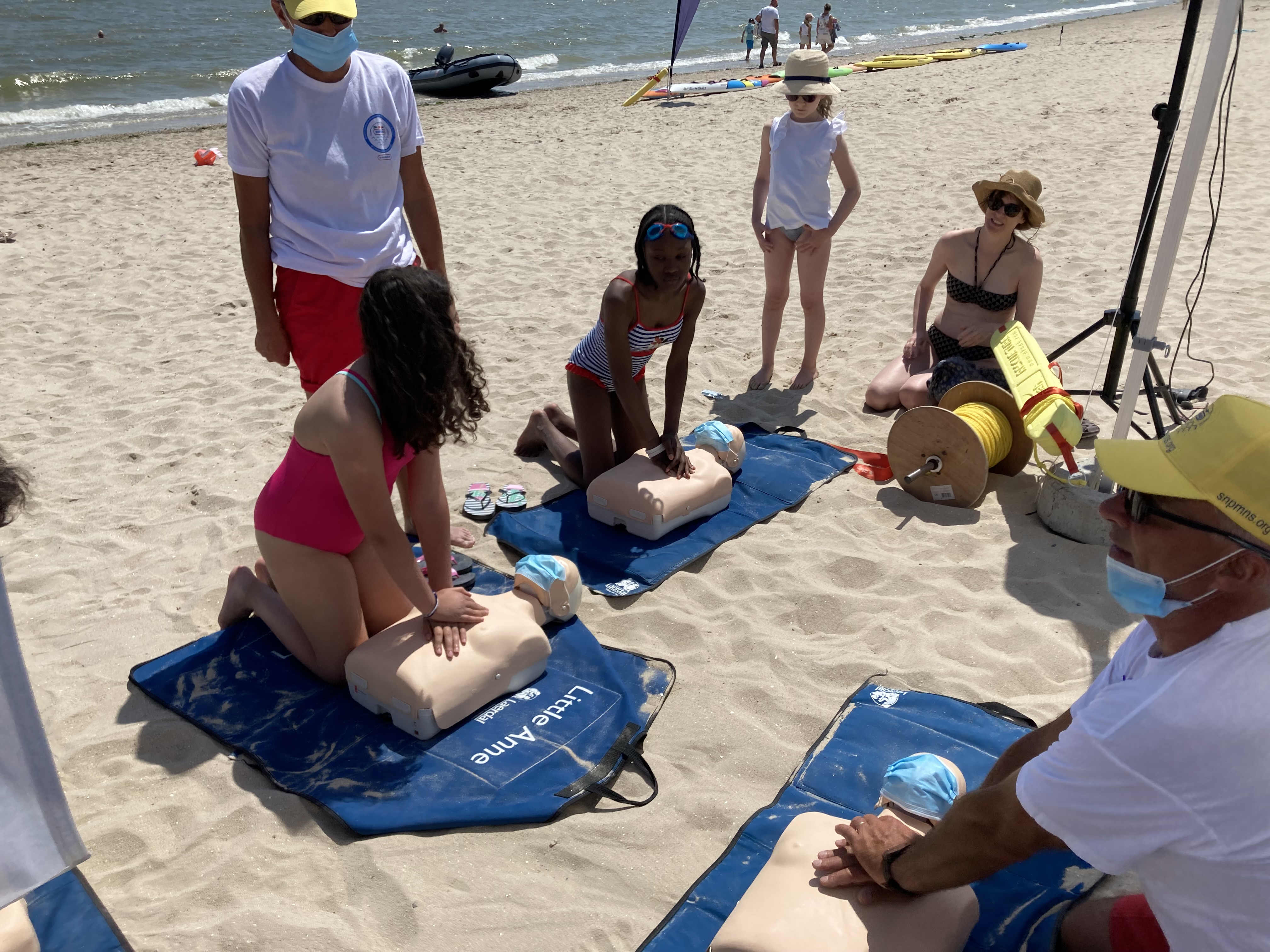Atelier de sauvetage sur le Beach Tour au Pouliguen